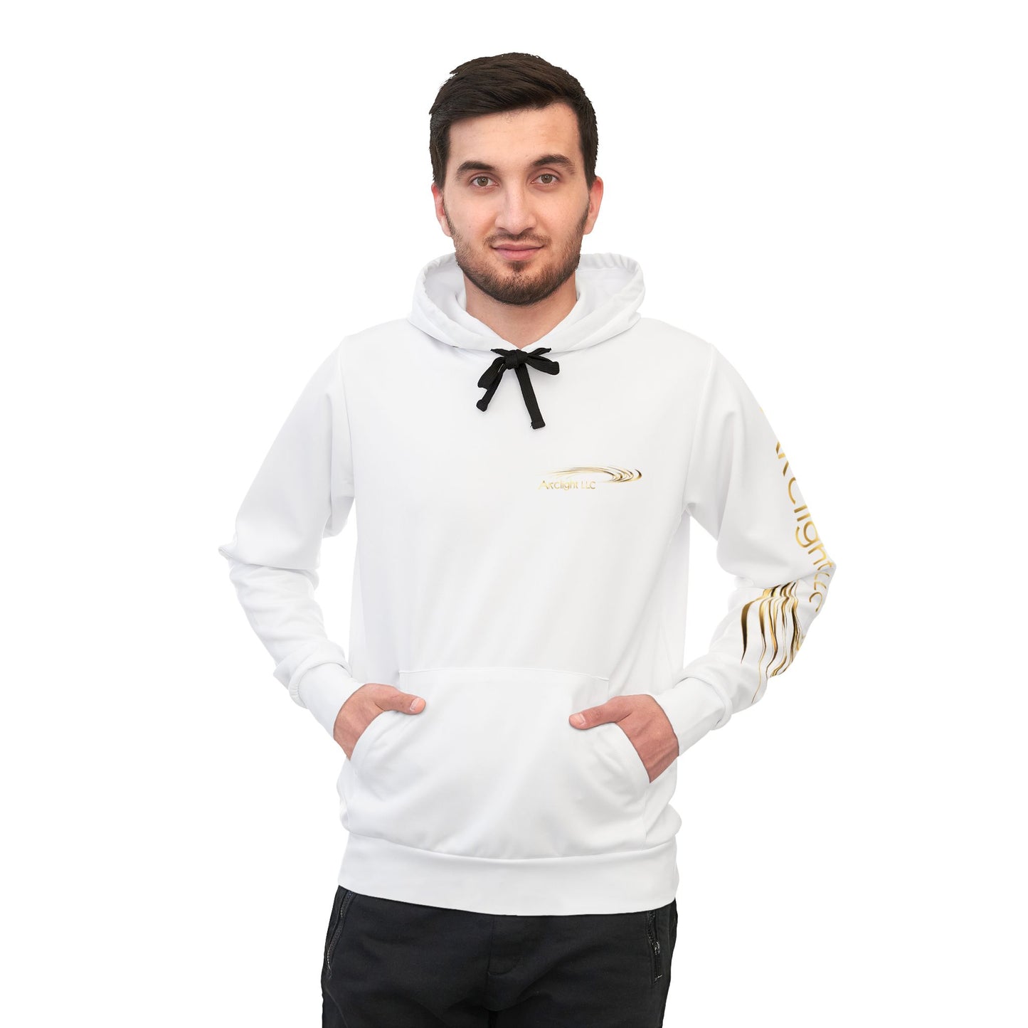 Gold Wave Athletic Hoodie -Fitness Apparel for Active Lifestyle