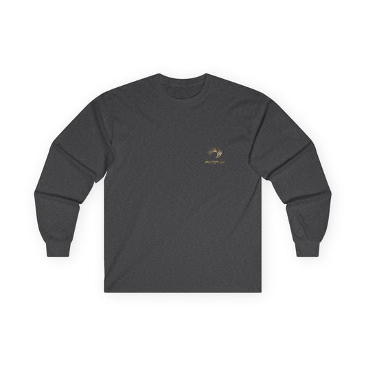 Unisex Cotton Long Sleeve - Gold Wave Design
