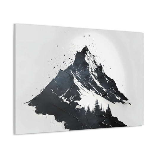 Grunge Mountain Canvas Print