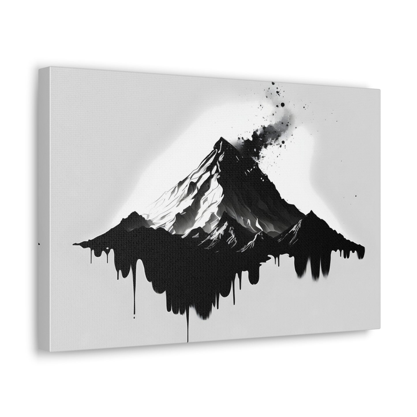 Black and White Mountain Canvas Print