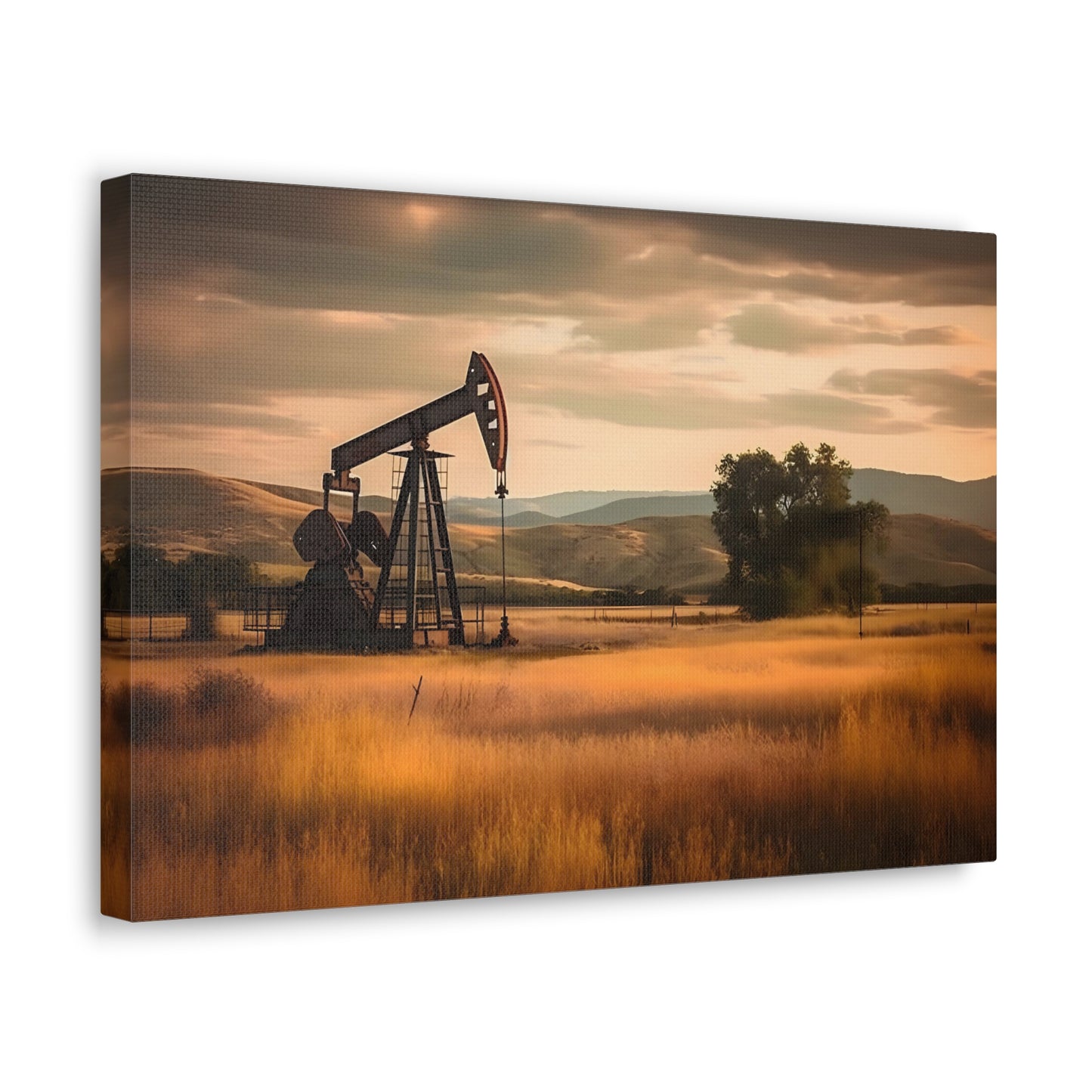 Vintage Oil Rig Canvas Print