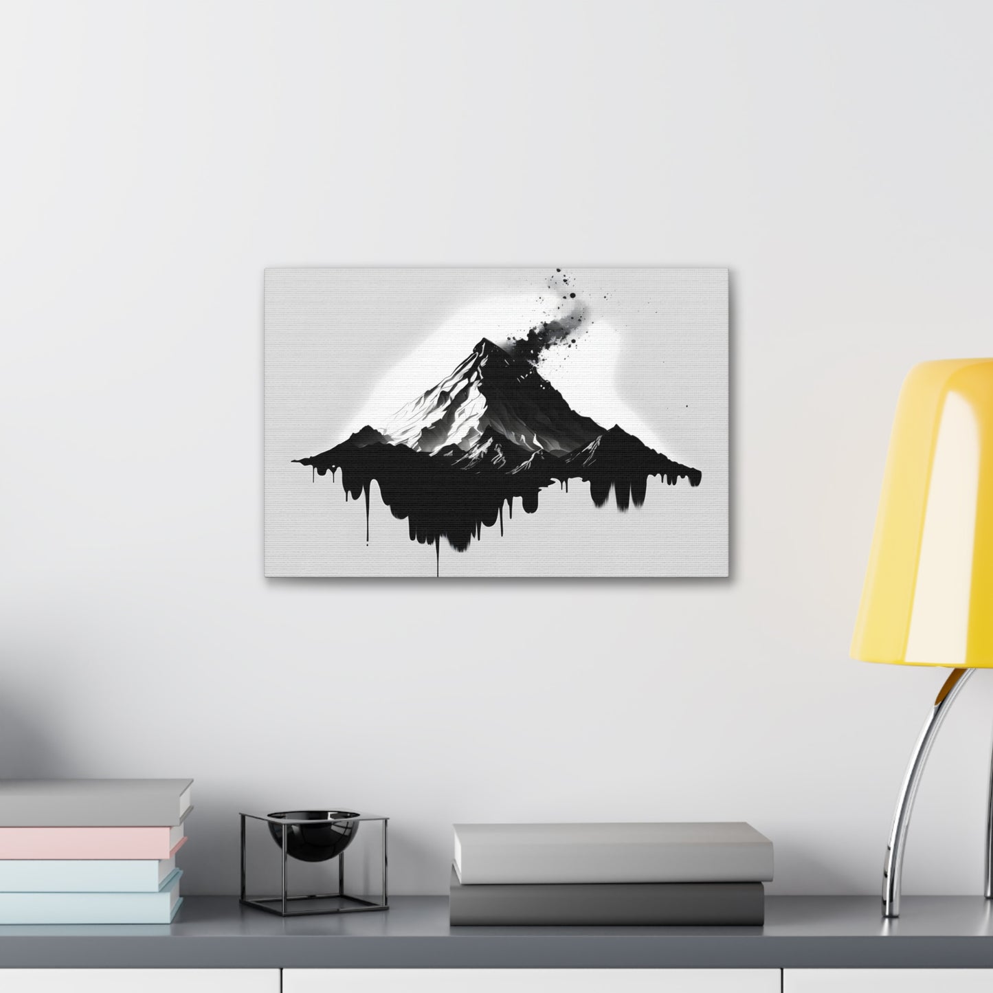 Black and White Mountain Canvas Print