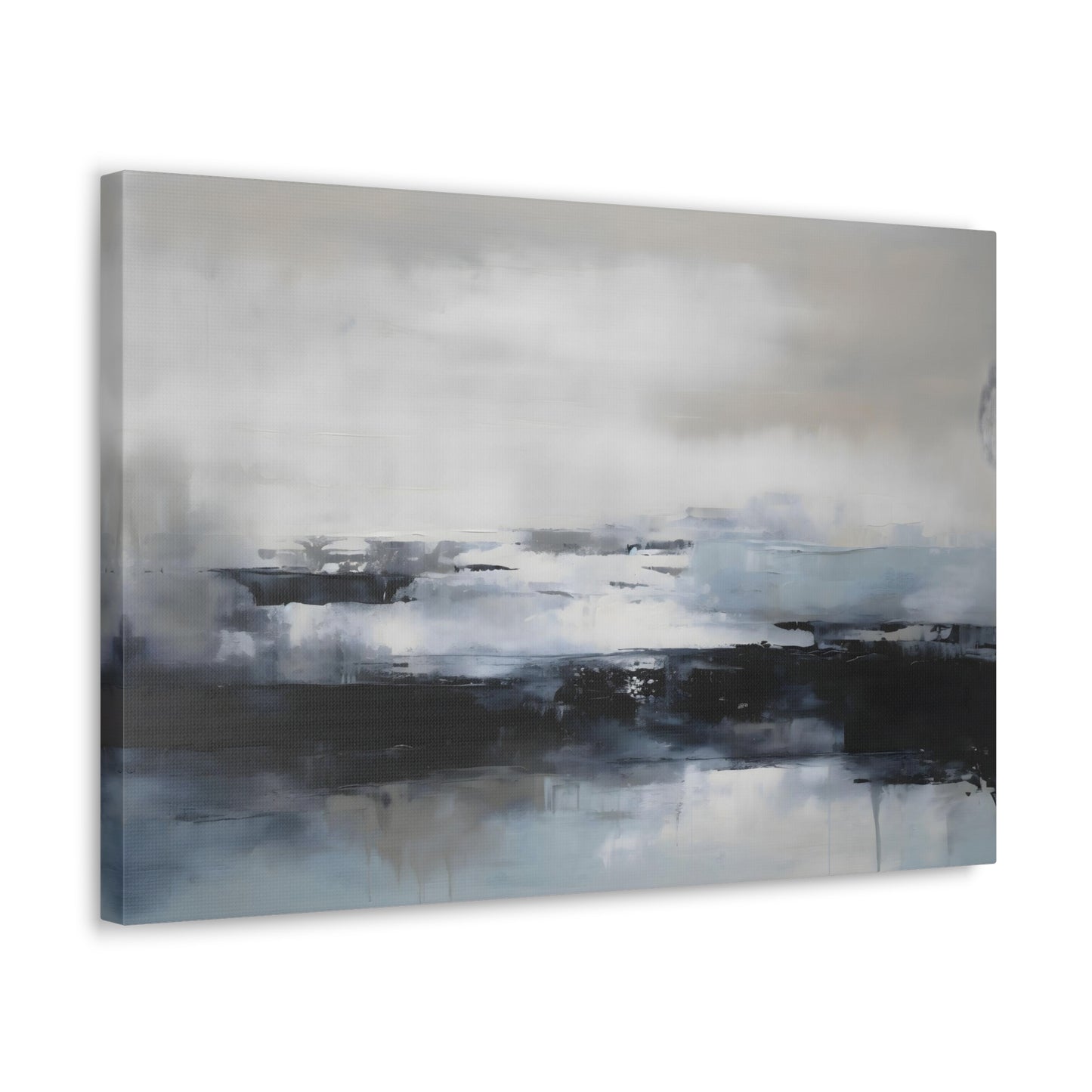 Blue and White Abstract Canvas Print