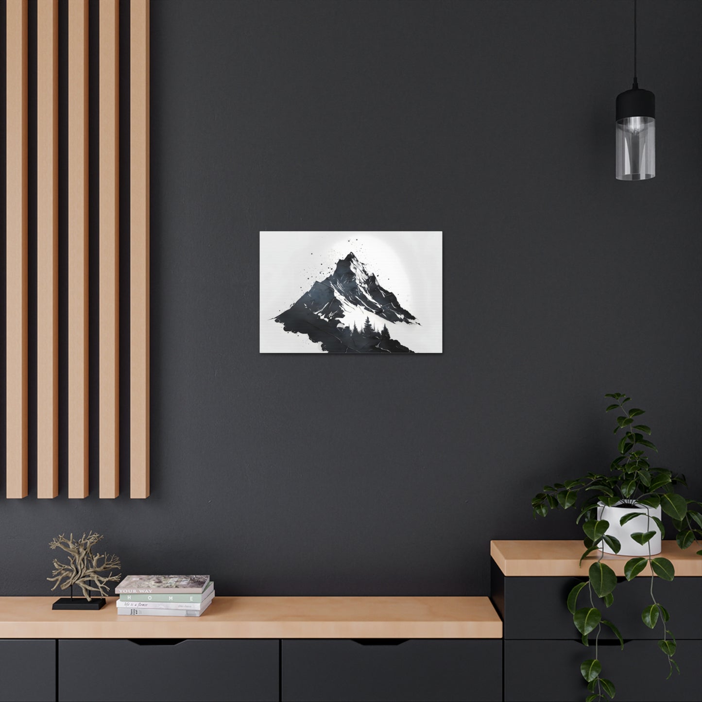 Grunge Mountain Canvas Print