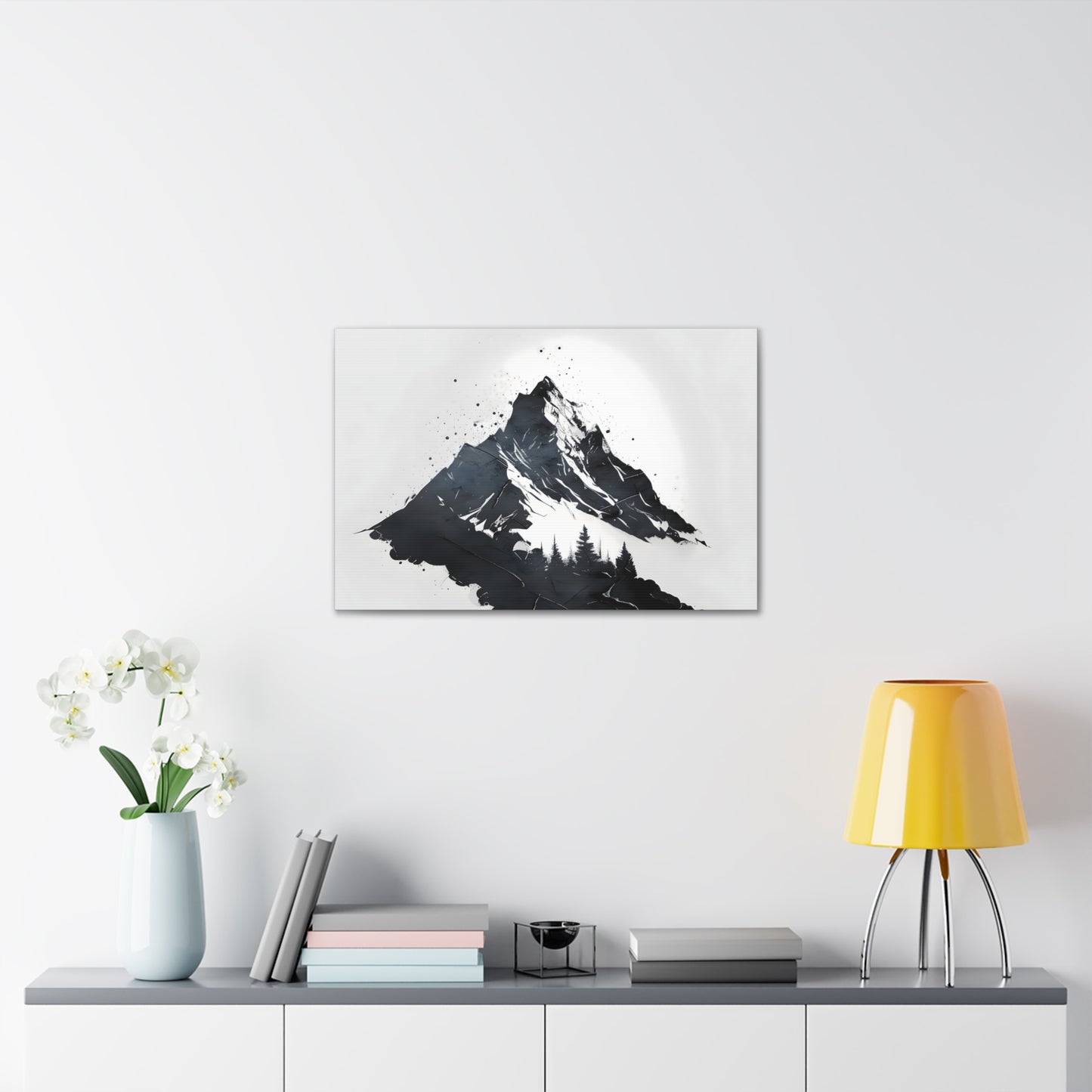 Grunge Mountain Canvas Print