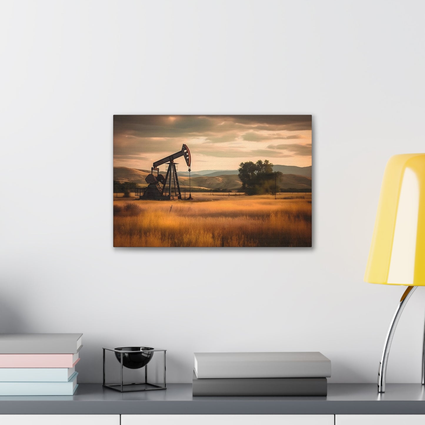 Vintage Oil Rig Canvas Print