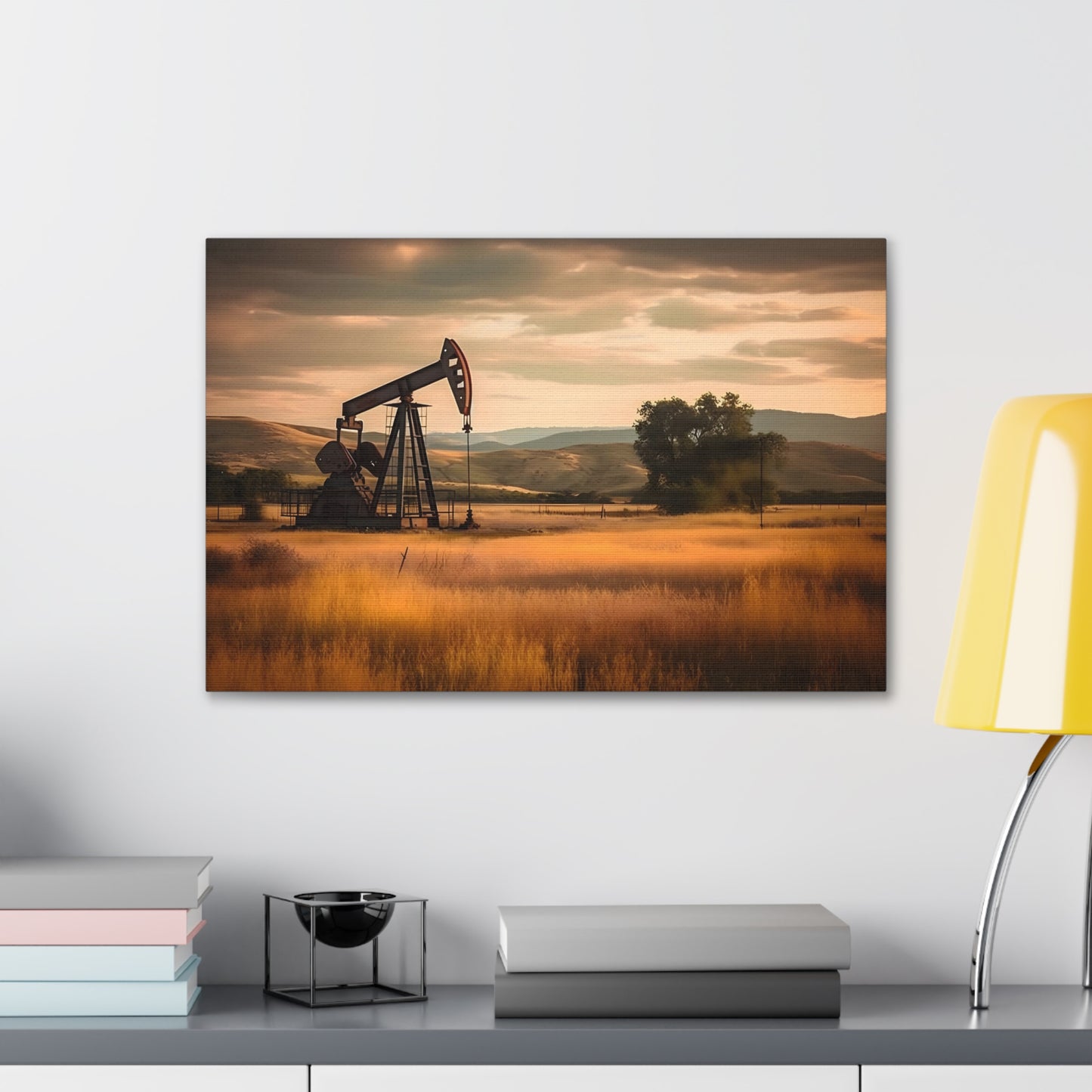 Vintage Oil Rig Canvas Print