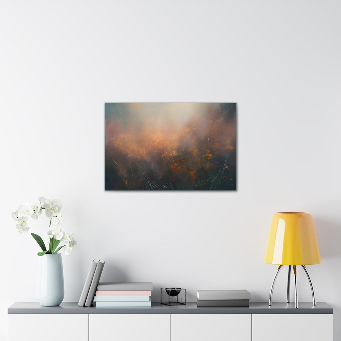 Orange and Blue Abstract Canvas Print