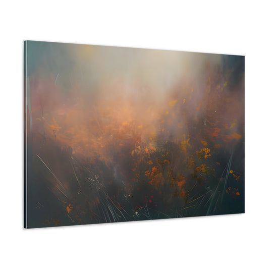 Orange and Blue Abstract Canvas Print