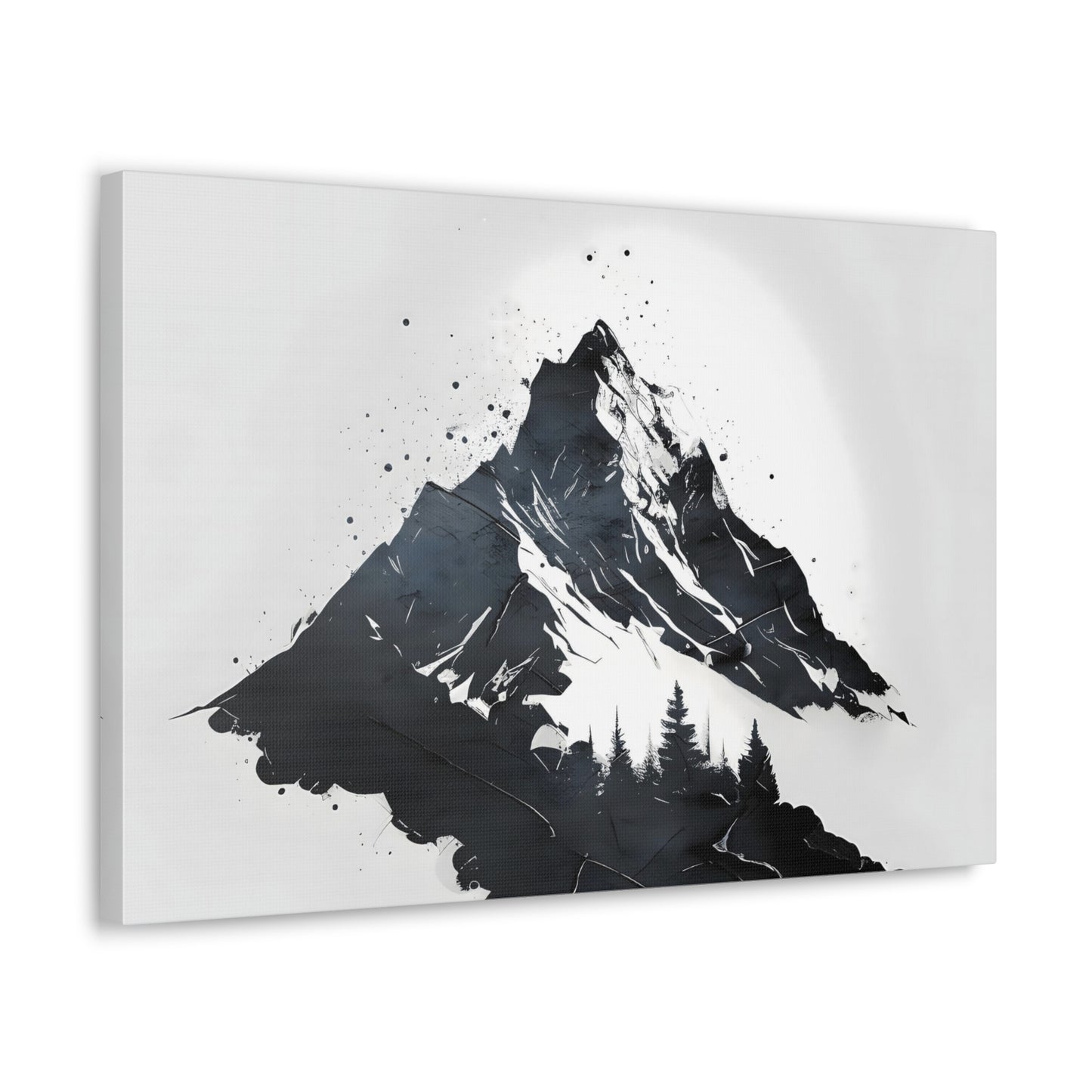 Grunge Mountain Canvas Print