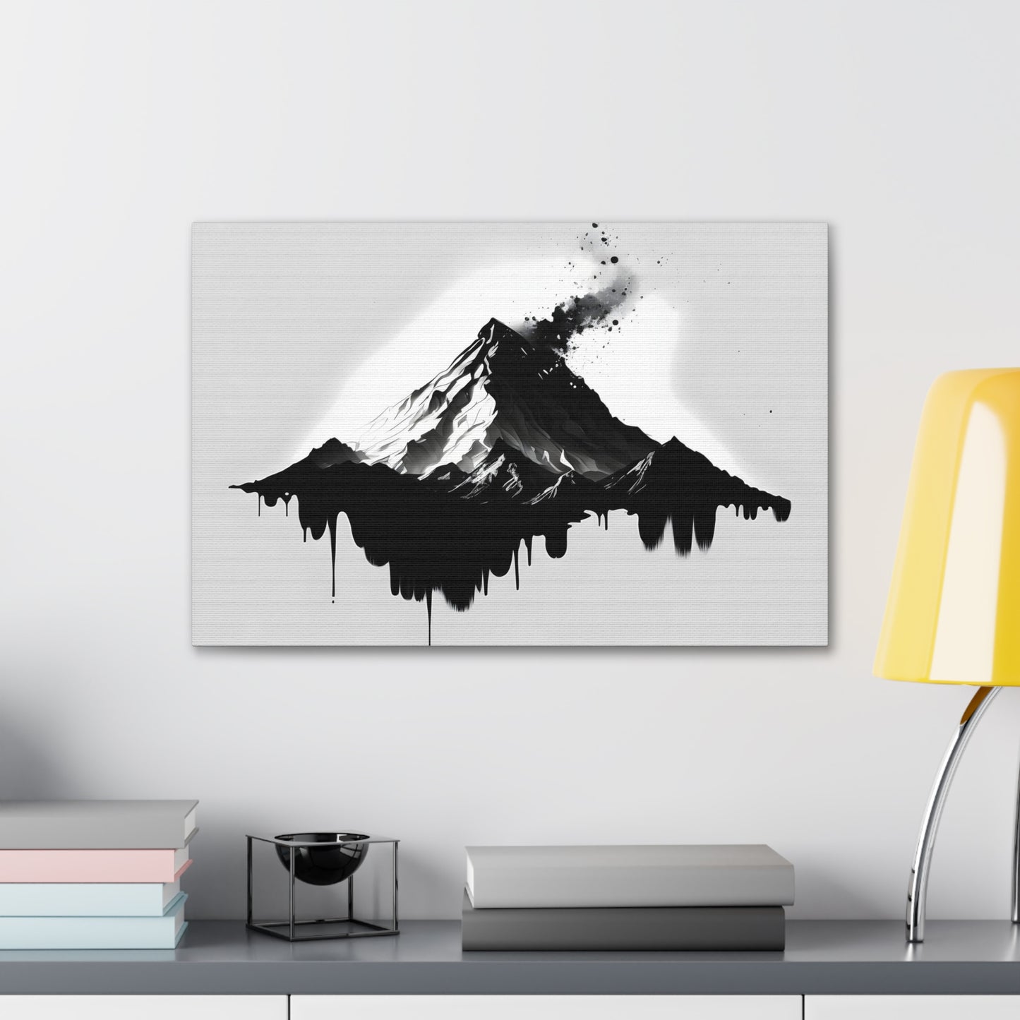 Black and White Mountain Canvas Print