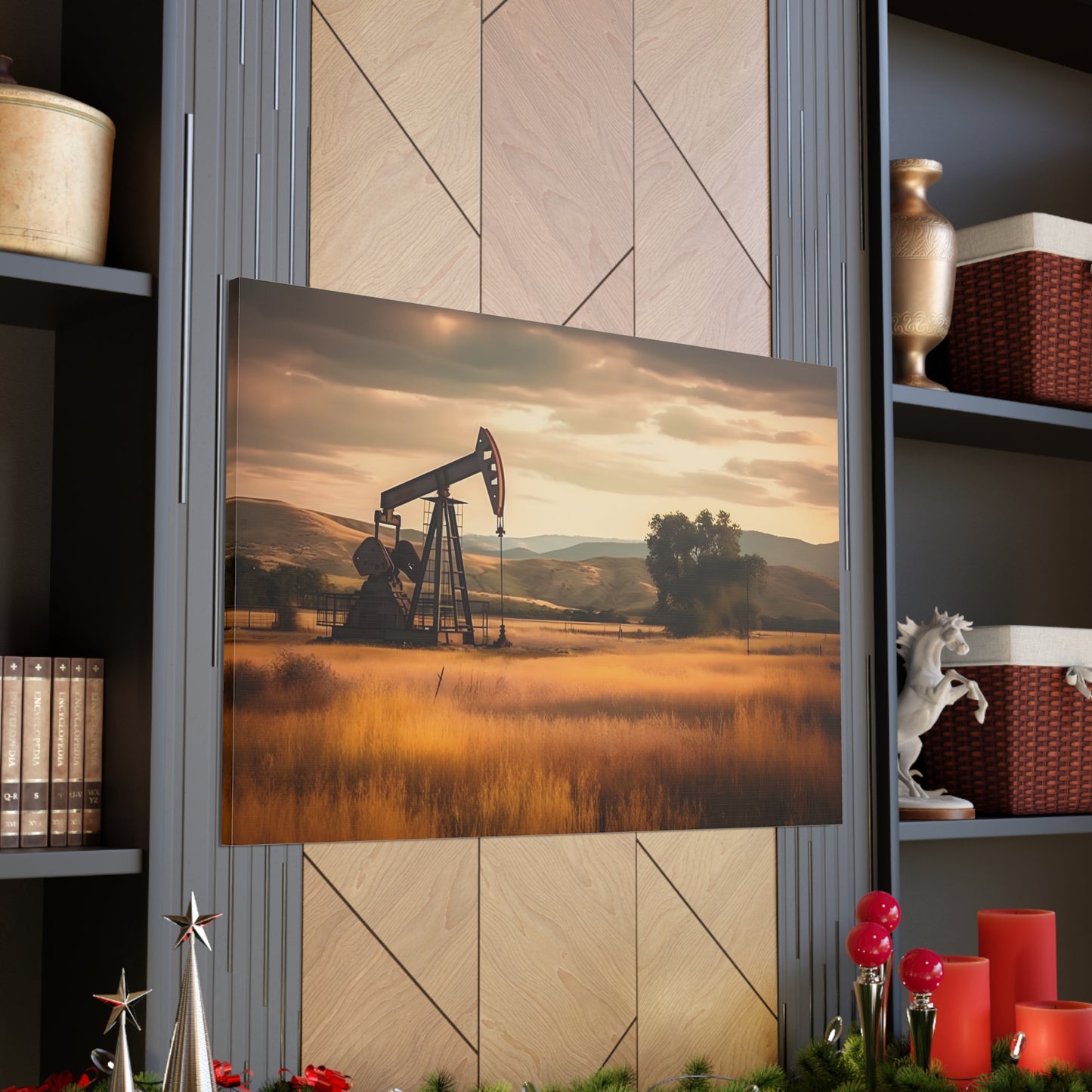 Vintage Oil Rig Canvas Print