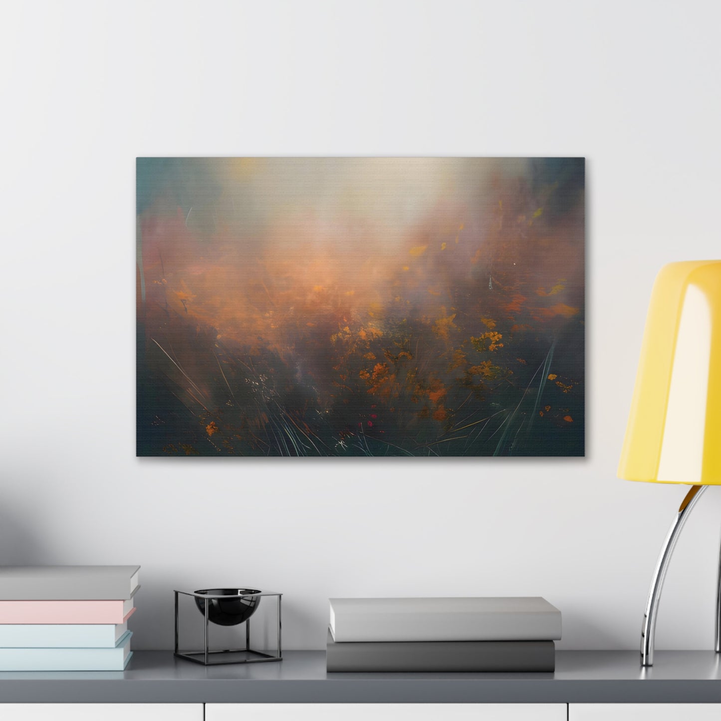 Orange and Blue Abstract Canvas Print