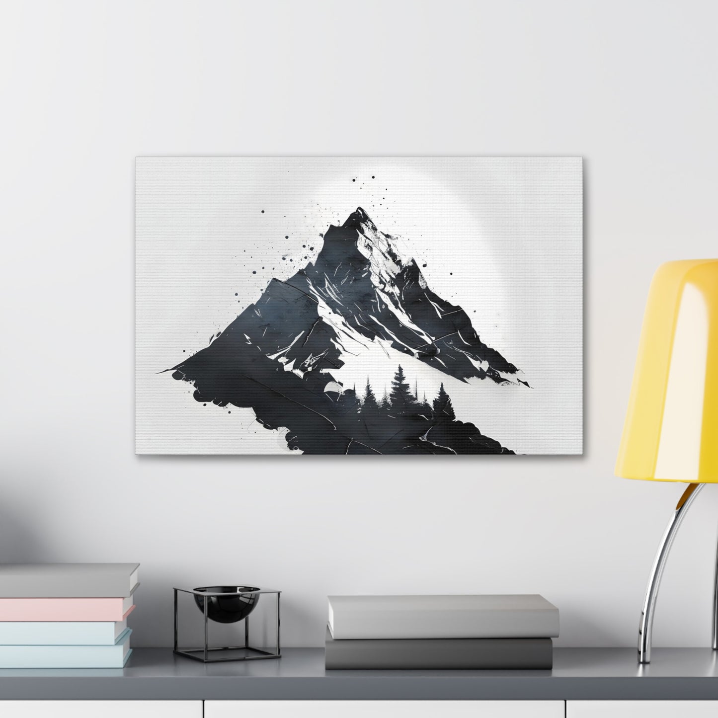 Grunge Mountain Canvas Print