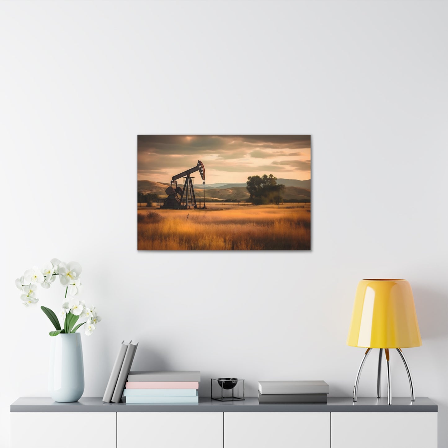 Vintage Oil Rig Canvas Print