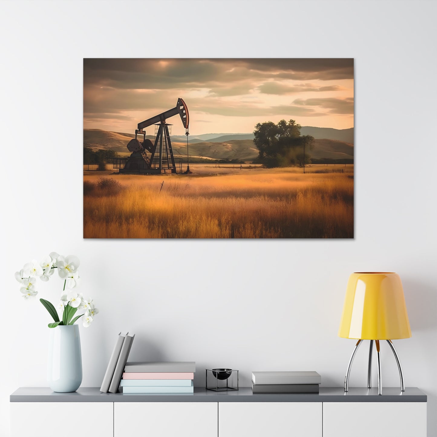 Vintage Oil Rig Canvas Print