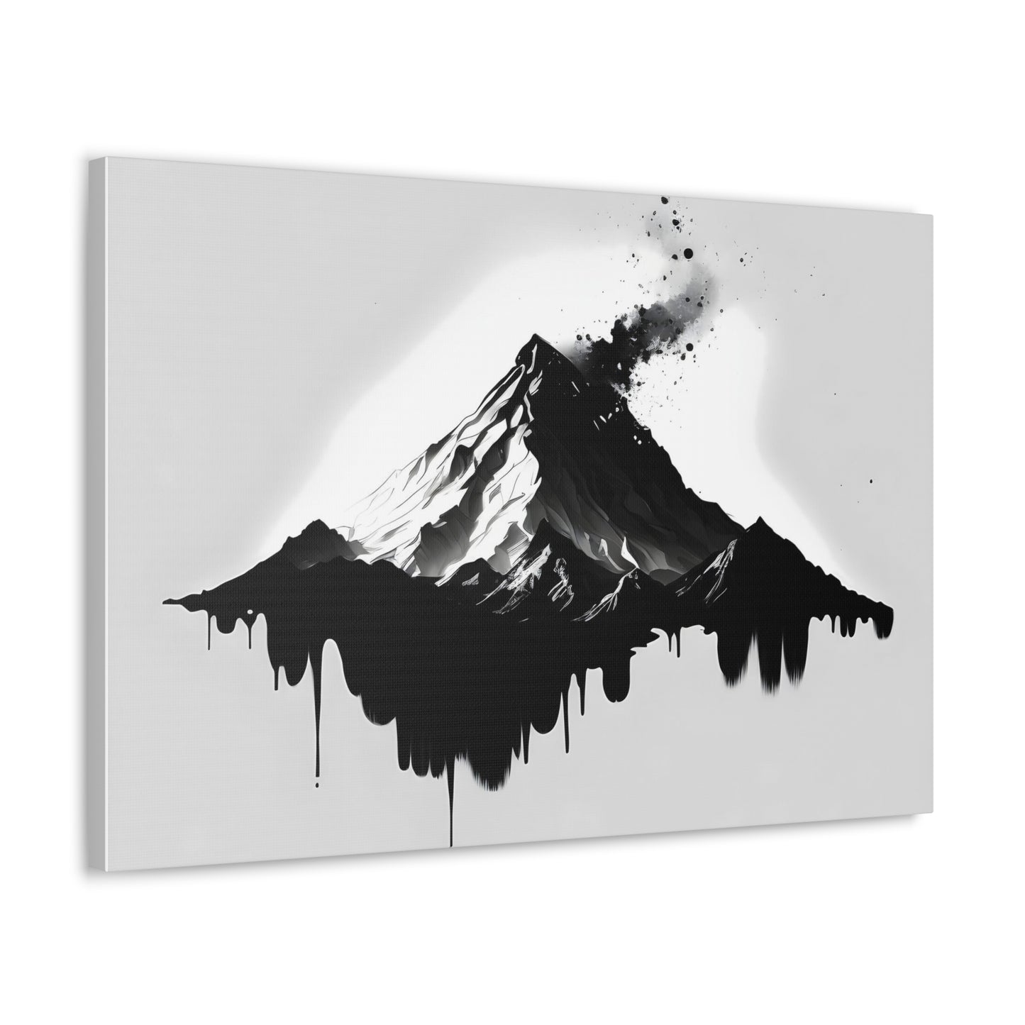 Black and White Mountain Canvas Print