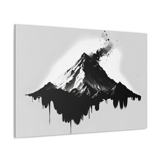 Black and White Mountain Canvas Print
