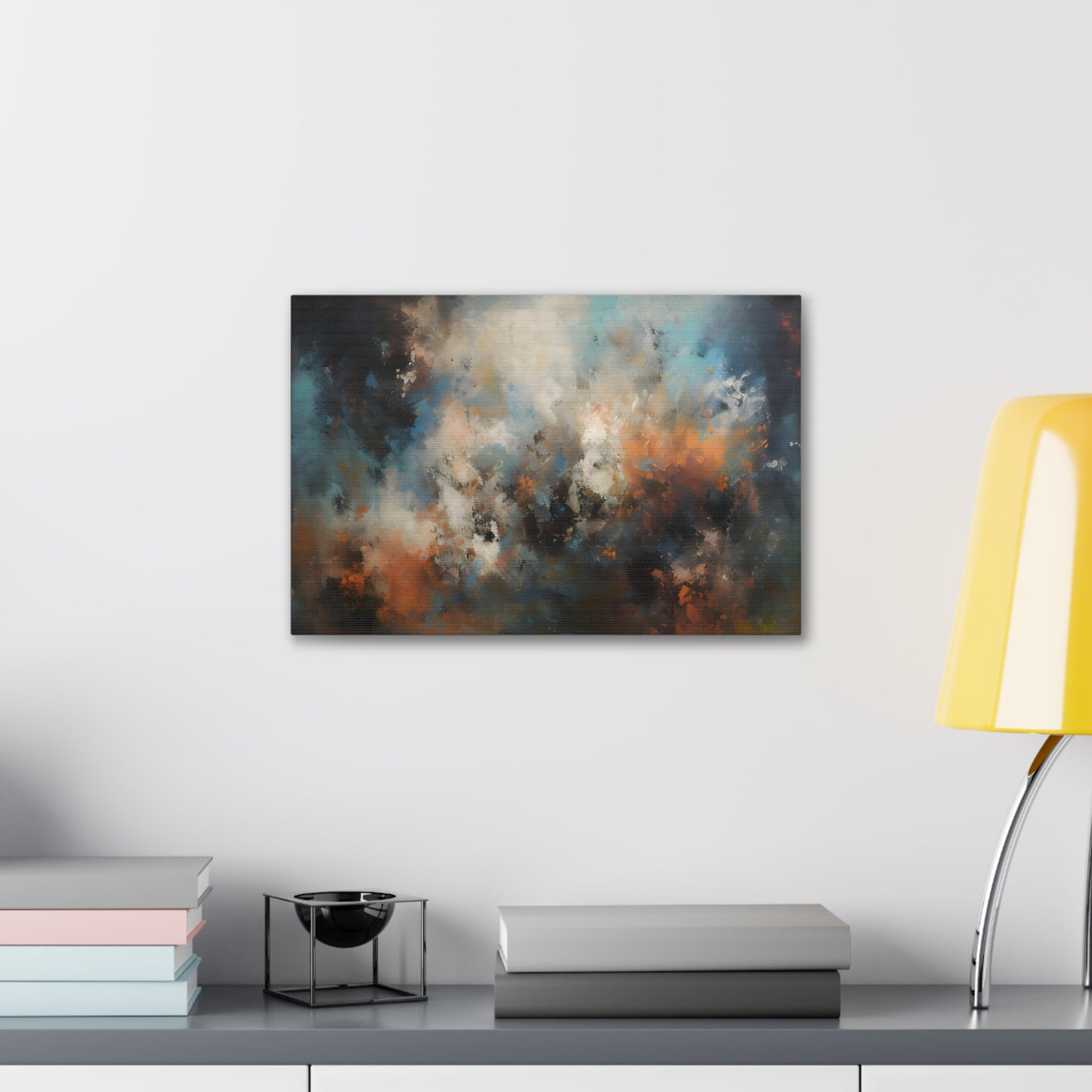 Abstract Blue and Orange Canvas Print