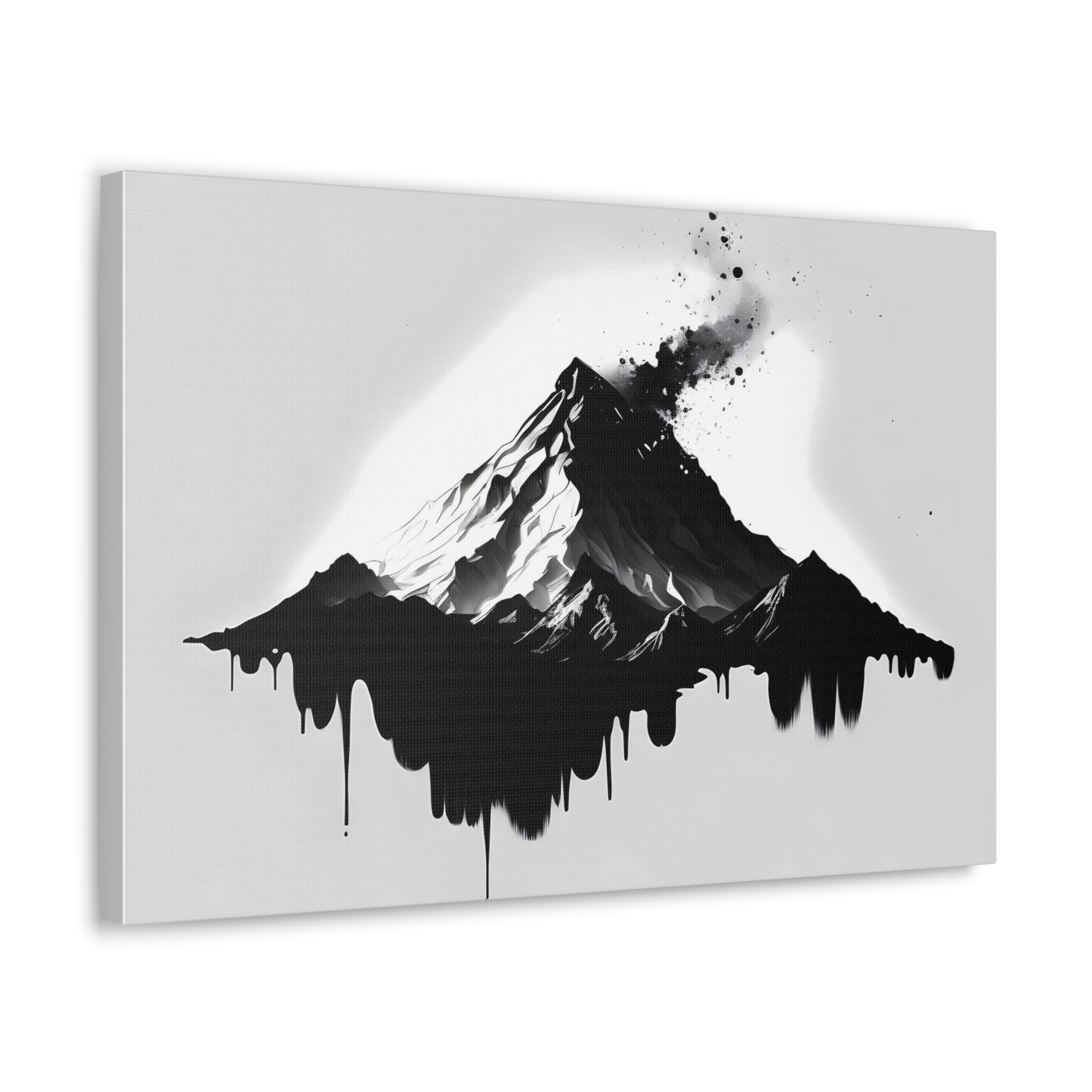 Black and White Mountain Canvas Print