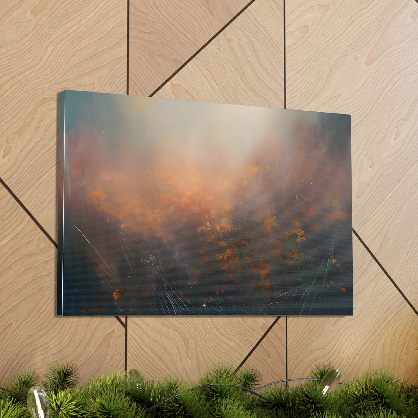 Orange and Blue Abstract Canvas Print