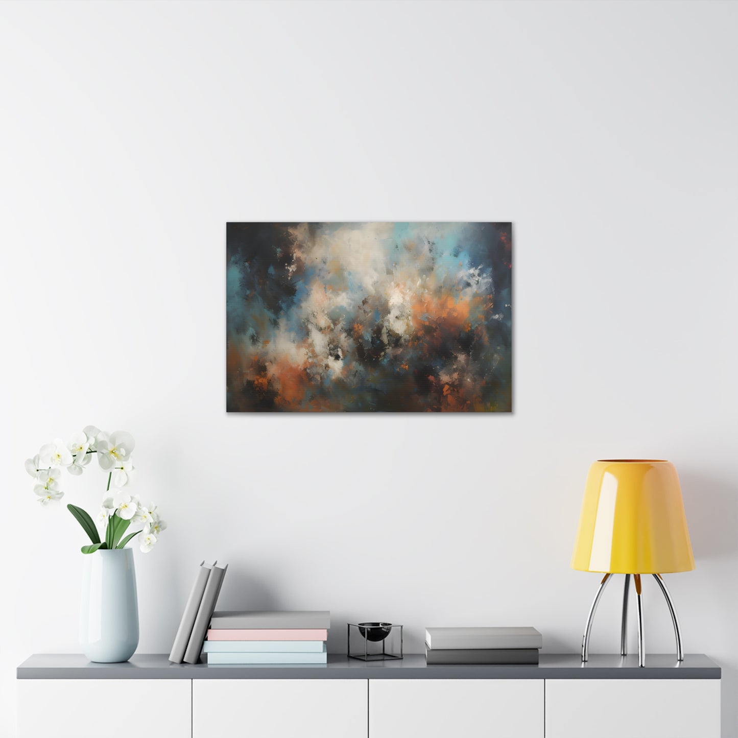 Abstract Blue and Orange Canvas Print