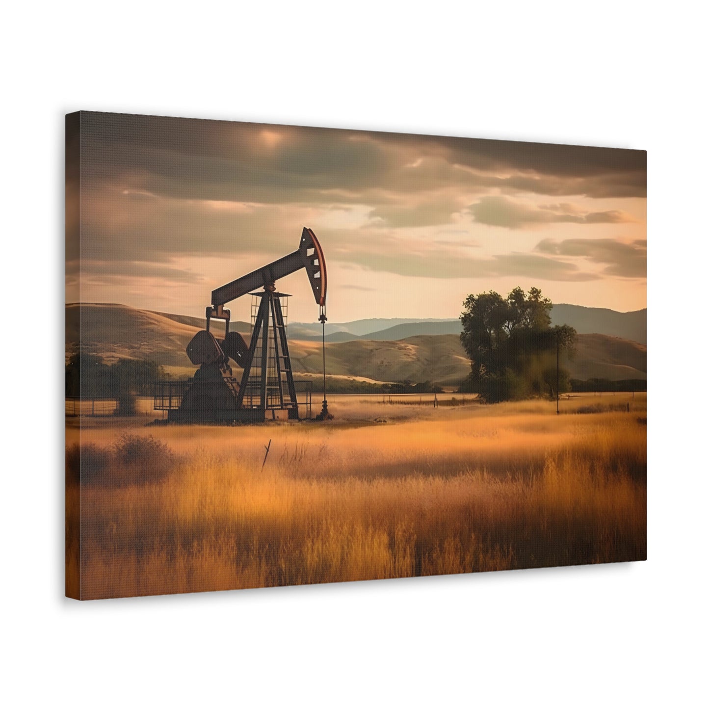 Vintage Oil Rig Canvas Print