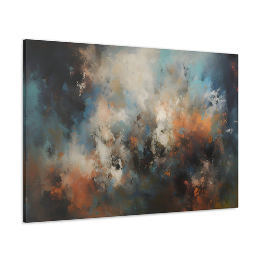 Abstract Blue and Orange Canvas Print