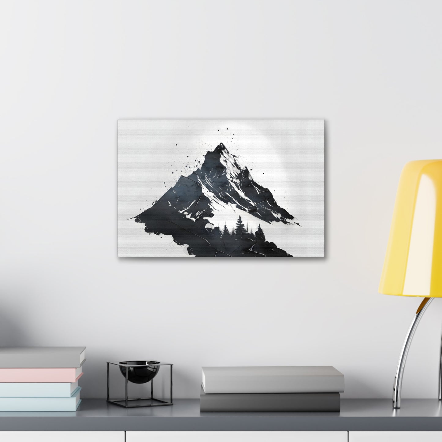 Grunge Mountain Canvas Print