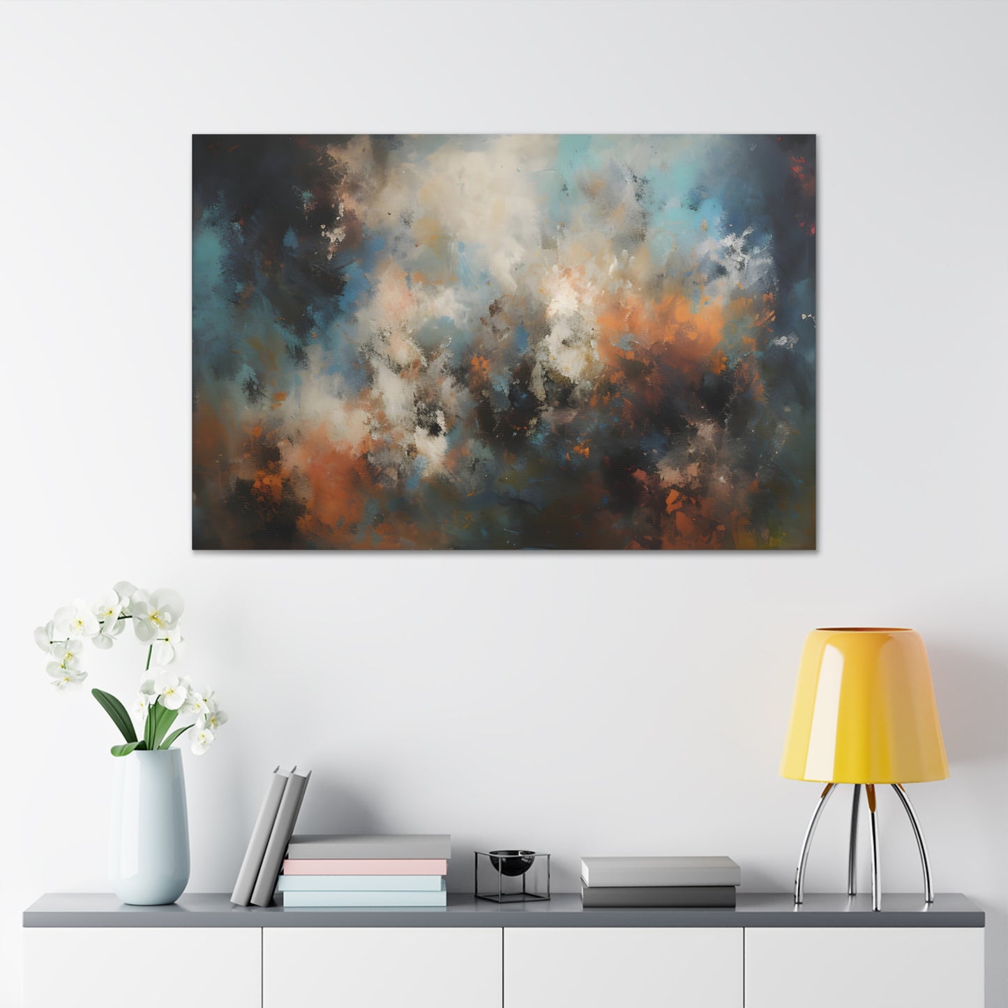 Abstract Blue and Orange Canvas Print