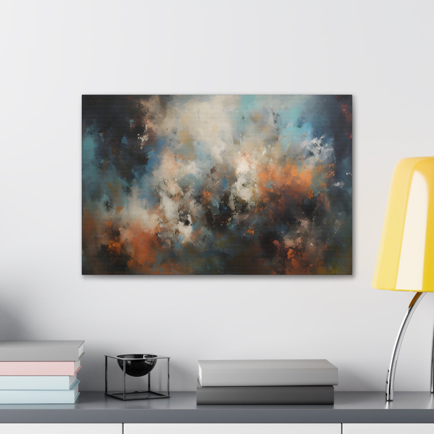 Abstract Blue and Orange Canvas Print