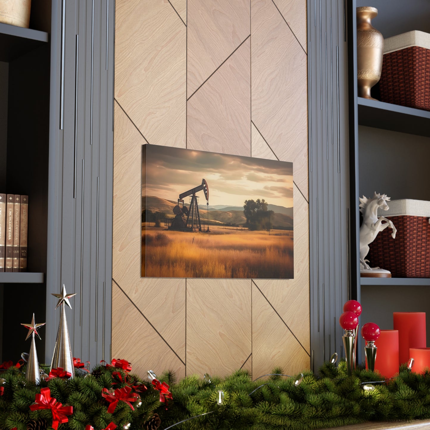 Vintage Oil Rig Canvas Print