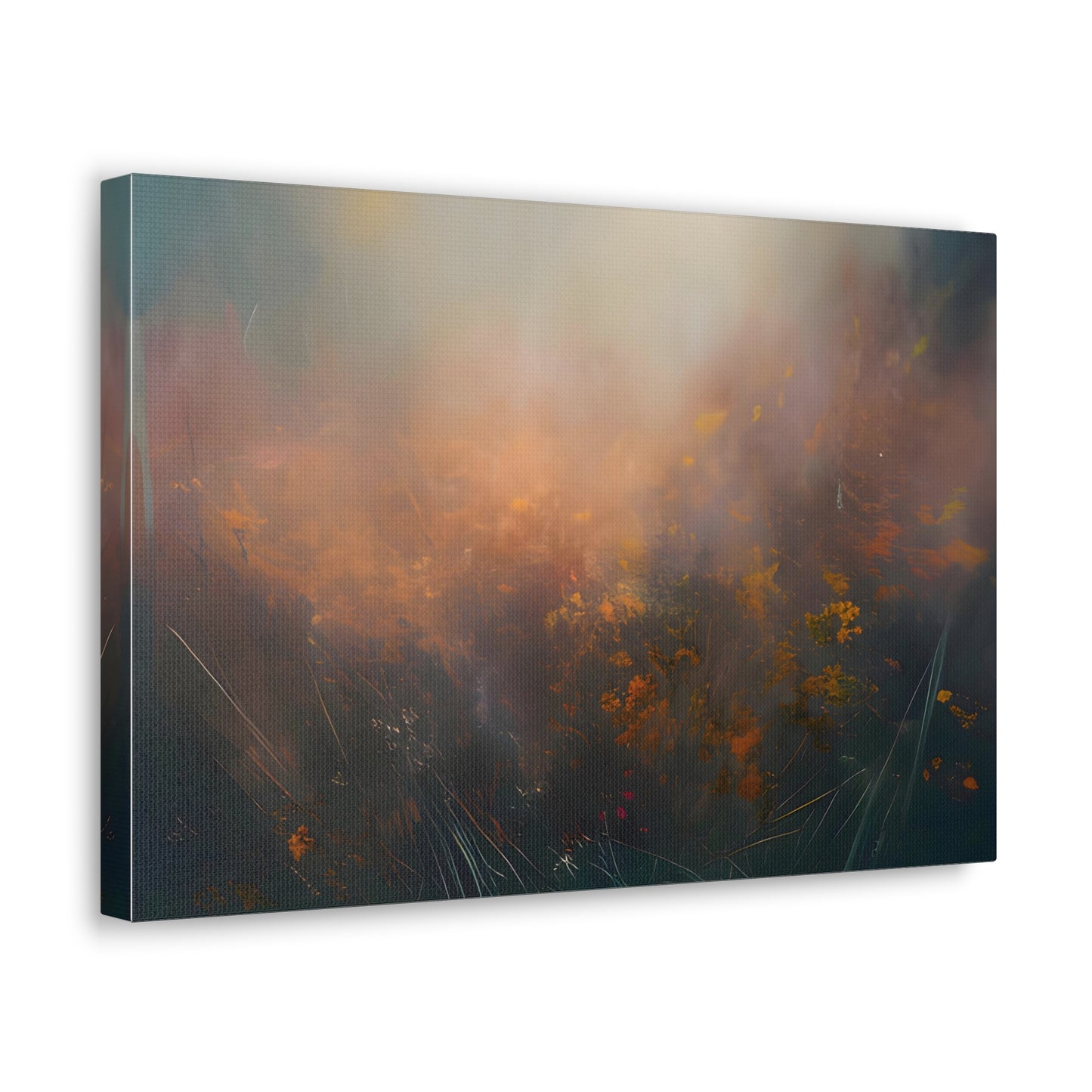 Orange and Blue Abstract Canvas Print