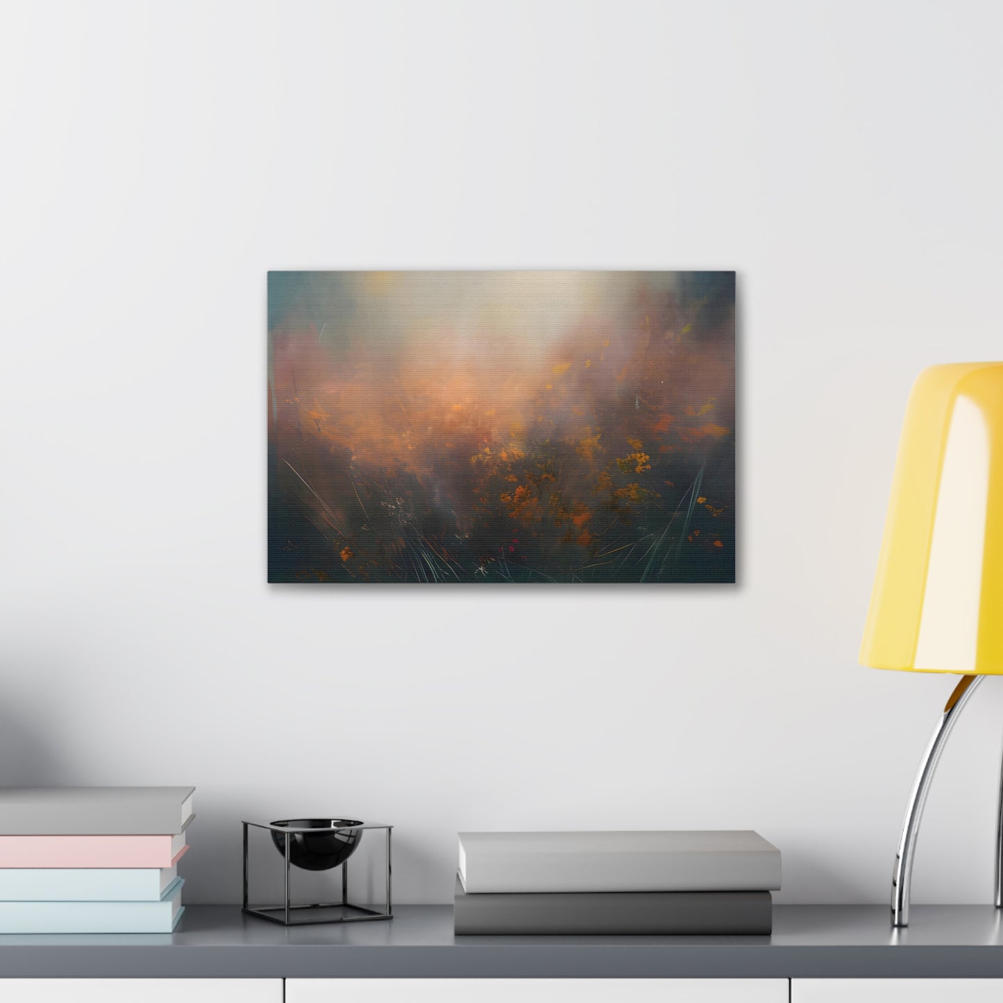 Orange and Blue Abstract Canvas Print