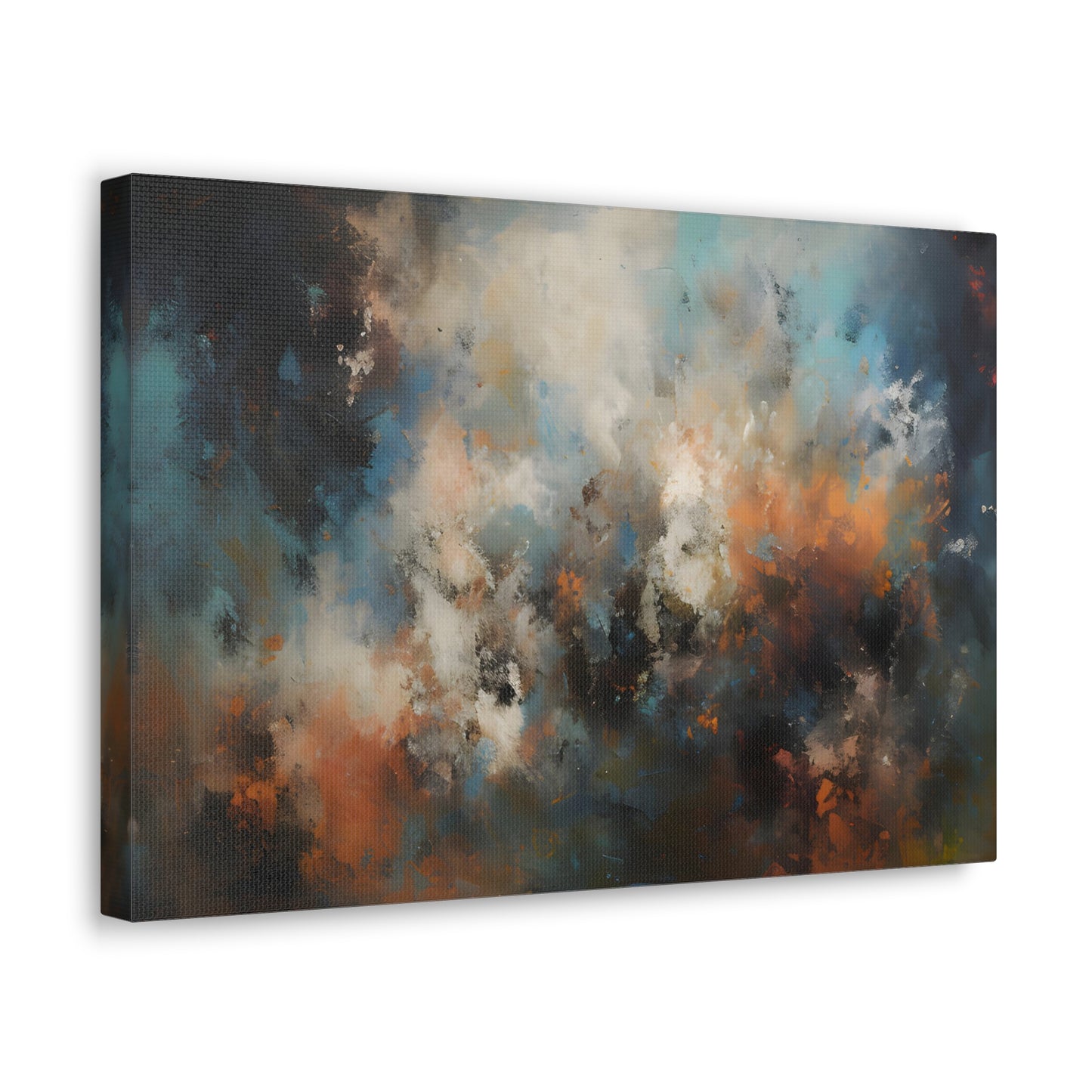 Abstract Blue and Orange Canvas Print