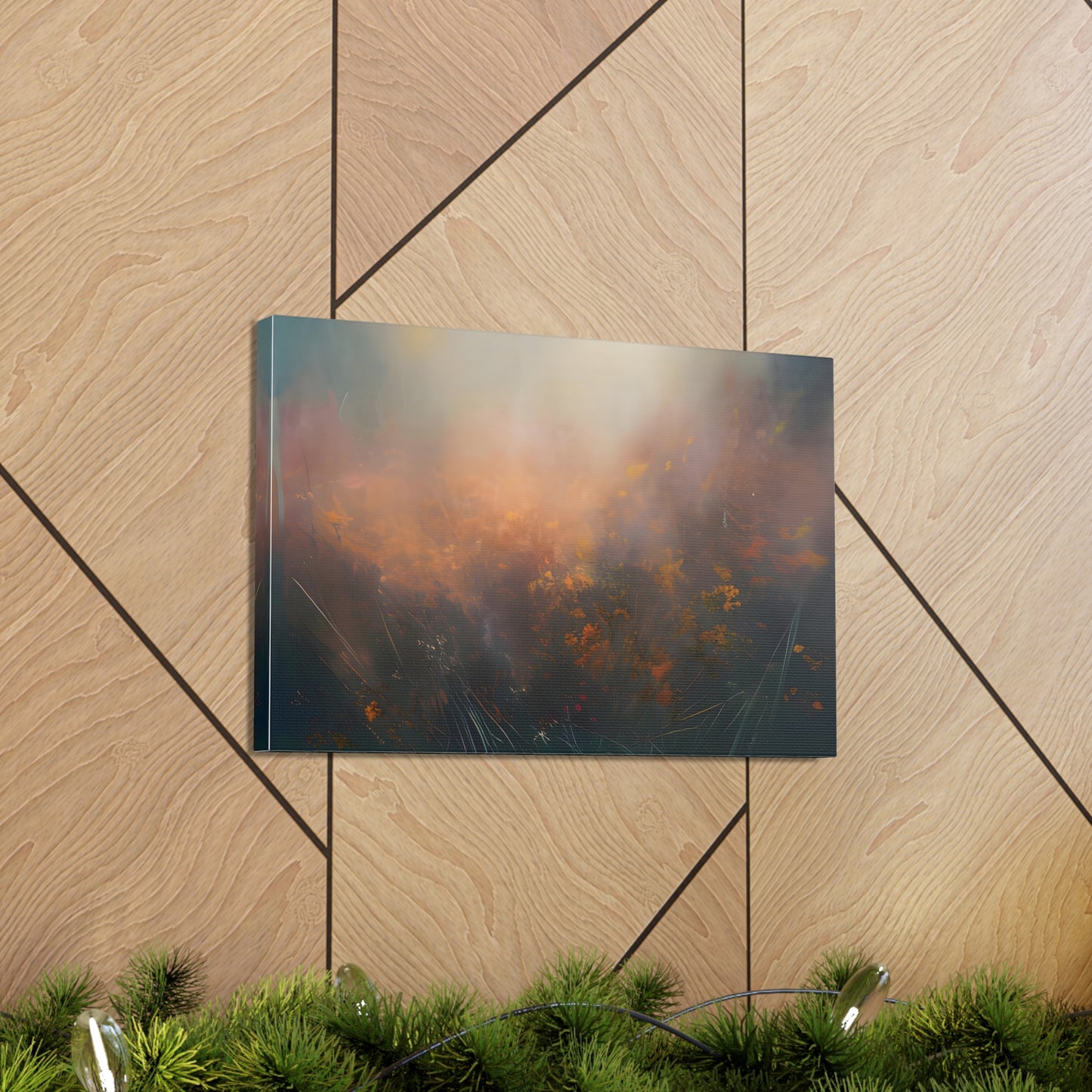 Orange and Blue Abstract Canvas Print