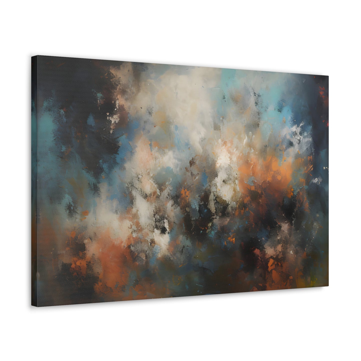 Abstract Blue and Orange Canvas Print